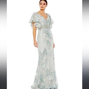 MAC DUGGAL STYLE 67842 COLOR: SEAFOAM NWT long dress size 14